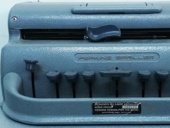 Perkins Grey Braille Machine